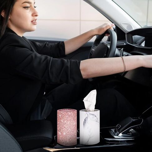 Car Tissues Holder,4 Pack Car Tissue Box with Facial Tissues,Travel Tissue Tubes for Car Cup Holder Tissues Cylinder Box Container (200 Tissues/3-ply) White in Saudi Arabia