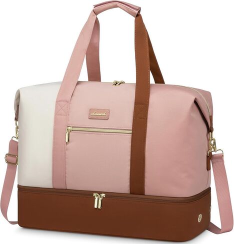 LOVEVOOK Travel Duffle Bag, Weekender Overnight Bag For Women With Shoe Compartment, Large Carry-on Bag For Airline With Wet Pocket, Gym Bag, Hospital Tote Bag in Saudi Arabia