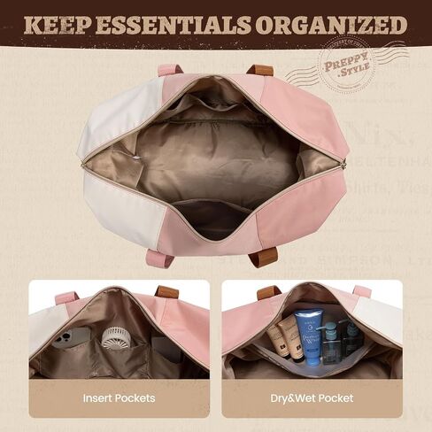 LOVEVOOK Travel Duffle Bag, Weekender Overnight Bag For Women With Shoe Compartment, Large Carry-on Bag For Airline With Wet Pocket, Gym Bag, Hospital Tote Bag in Saudi Arabia