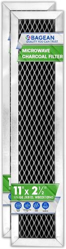Microwave Charcoal Filter 11.02" x 2.52" for JX81D WB02X10943 GE Microwave Filter Replacement - This Carbon Filter Freshens and Filters Kitchen Air Entering the Over-the-Range Oven Vent Fan (2-Pack) in Kuwait