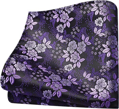 GUSLESON 3.15"（8cm） Mens Floral Tie and Lapel Pin Necktie Hankerchief Cufflinks Set for Men in Saudi Arabia