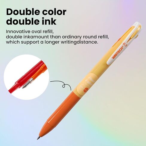 WRITECH Multi Colored Gel Pens: 0.5mm 2 in 1 Assorted Color Ink Fine Point Tip Aesthetic Retractable Pen Smooth Writing No Bleed For Journaling Coloring Drawing 8ct in Saudi Arabia