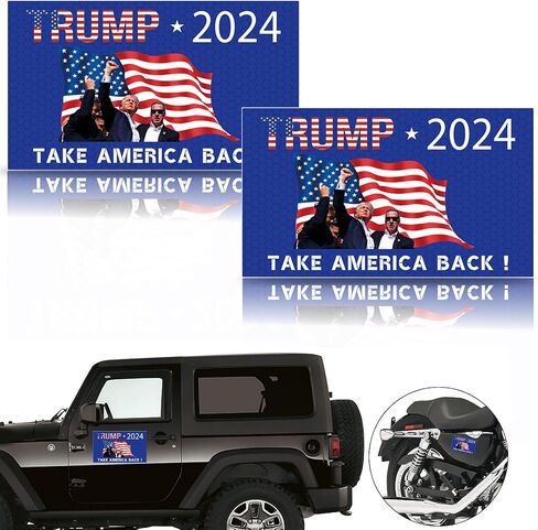 Donald Trump 2024 Magnetic Political Bumper Stickers for Cars - Political Decals for Car, Car Decals Bumper Sticker, Republican Sticker for Cars, Magnet Sticker, Car Stickers and Decals -7.8" x4.7" in Saudi Arabia