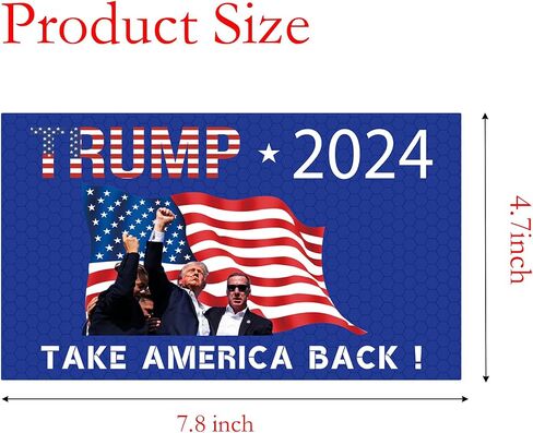 Donald Trump 2024 Magnetic Political Bumper Stickers for Cars - Political Decals for Car, Car Decals Bumper Sticker, Republican Sticker for Cars, Magnet Sticker, Car Stickers and Decals -7.8" x4.7" in Saudi Arabia