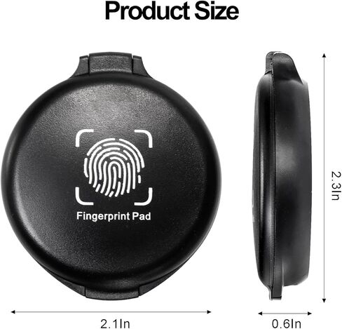 WUWEOT 10 عبوات من وسادات حبر بصمات الأصابع، وسادة ختم بصمة الإبهام السوداء الصغيرة، سهلة الغسل، مجموعة بصمات الإبهام المحمولة لمستلزمات كاتب العدل، تحديد هوية إنفاذ القانون، بطاقات بصمات الأصابع، استخدام الشرطة في المنزل والمكتب in Kuwait