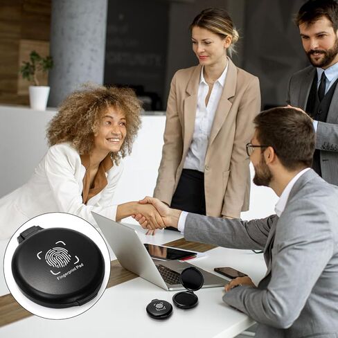 WUWEOT 10 عبوات من وسادات حبر بصمات الأصابع، وسادة ختم بصمة الإبهام السوداء الصغيرة، سهلة الغسل، مجموعة بصمات الإبهام المحمولة لمستلزمات كاتب العدل، تحديد هوية إنفاذ القانون، بطاقات بصمات الأصابع، استخدام الشرطة في المنزل والمكتب in Kuwait