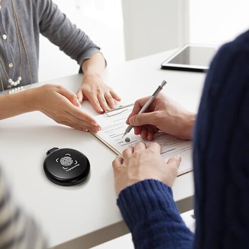 WUWEOT 10 عبوات من وسادات حبر بصمات الأصابع، وسادة ختم بصمة الإبهام السوداء الصغيرة، سهلة الغسل، مجموعة بصمات الإبهام المحمولة لمستلزمات كاتب العدل، تحديد هوية إنفاذ القانون، بطاقات بصمات الأصابع، استخدام الشرطة في المنزل والمكتب in Kuwait