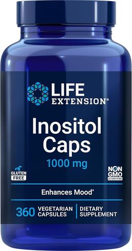Life Extension Inositol Caps – 1000 mg, Myo-Inositol – Mood Health, Well-Being, Healthy Metabolism, Hormone Balance – Gluten-Free, Non-GMO, Vegetarian – 360 Capsules in Saudi Arabia
