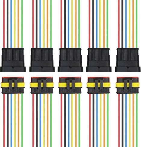 10 Pcs 2 Pin Waterproof Car Electrical Connector 1.5mm Terminal Plug Automotive Connectors with 18AWG Wire for Motorcycle/Car/Boat in Saudi Arabia