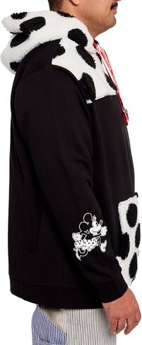LOUNGEFLY DISNEY MINNIE ROCKS THE DOTS SHERPA UNISEX HOODIE 3X in Kuwait
