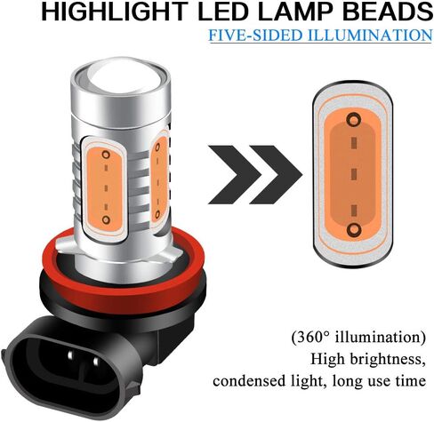 2 قطع السوبر مشرق الأحمر H11/H8 لمبات LED لأضواء الضباب 7.5 واط COB الضباب القيادة ضوء ضوء الجري النهاري دي أر إل 12 فولت in Kuwait