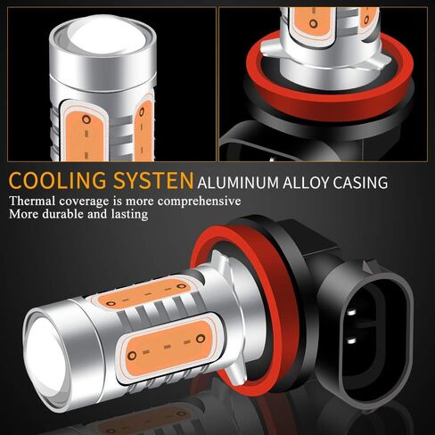 2 قطع السوبر مشرق الأحمر H11/H8 لمبات LED لأضواء الضباب 7.5 واط COB الضباب القيادة ضوء ضوء الجري النهاري دي أر إل 12 فولت in Kuwait