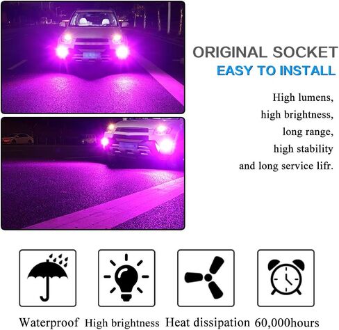 2 قطع السوبر مشرق الأحمر H11/H8 لمبات LED لأضواء الضباب 7.5 واط COB الضباب القيادة ضوء ضوء الجري النهاري دي أر إل 12 فولت in Kuwait