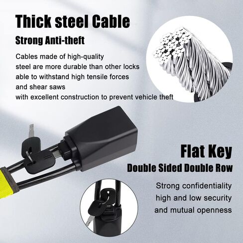 قفل عجلة القيادة، جهاز مضاد للسرقة، قفل حزام الأمان، جهاز مع قفل قابل للتعديل، ملحقات السيارة الداخلية، أجهزة قفل أمان ضد السرقة، تناسب معظم المركبات وسيارات الدفع الرباعي in Kuwait