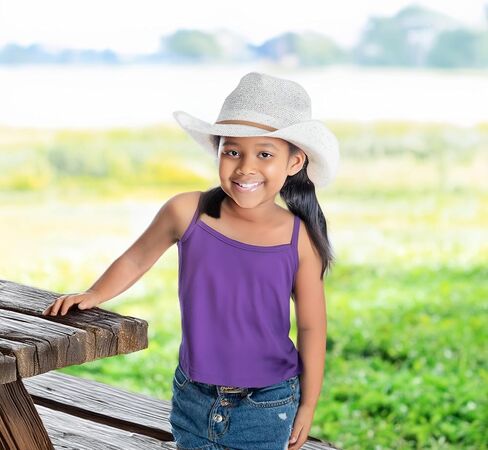 Funky Junque Kids Cowboy Hat Adjustable Toddler Sun Hat Straw Beach Mini Western Cowgirl Hat Girls Boys 3-10 Years in Saudi Arabia