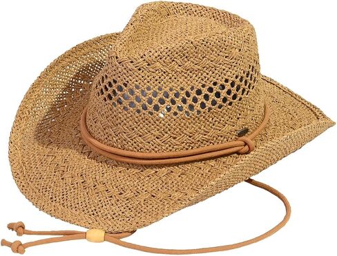 Funky Junque Kids Cowboy Hat Adjustable Toddler Sun Hat Straw Beach Mini Western Cowgirl Hat Girls Boys 3-10 Years in Saudi Arabia