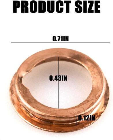 حشية توصيل زيت غسالة سحق النحاس 17 ملم (24 قطعة) in Kuwait