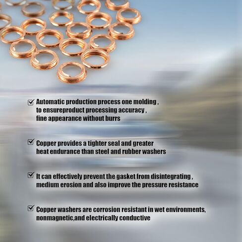 حشية توصيل زيت غسالة سحق النحاس 17 ملم (24 قطعة) in Kuwait