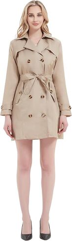 معطف المطر النسائي من QZUnique، معطف واق من المطر خفيف الوزن بغطاء للرأس، سترة واقية خارجية قابلة للتنفس، سترات مطر مقاومة للماء in Kuwait