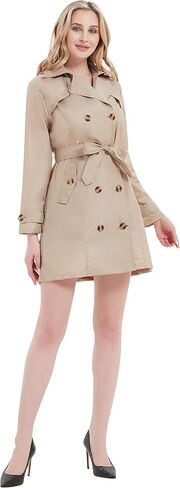 معطف المطر النسائي من QZUnique، معطف واق من المطر خفيف الوزن بغطاء للرأس، سترة واقية خارجية قابلة للتنفس، سترات مطر مقاومة للماء in Kuwait