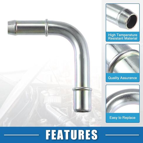 مجموعة خرطوم سخان المحرك رقم F75Z8555AB مضخة مياه عن طريق تمرير أنبوب التبريد لفورد F-150 4.2L 1997-2004 لون فضي معدني in Saudi Arabia