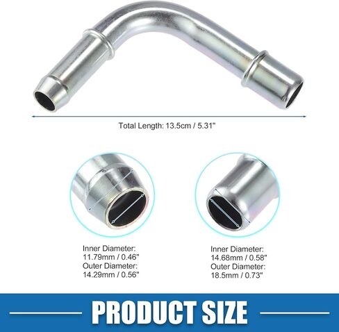 مجموعة خرطوم سخان المحرك رقم F75Z8555AB مضخة مياه عن طريق تمرير أنبوب التبريد لفورد F-150 4.2L 1997-2004 لون فضي معدني in Saudi Arabia