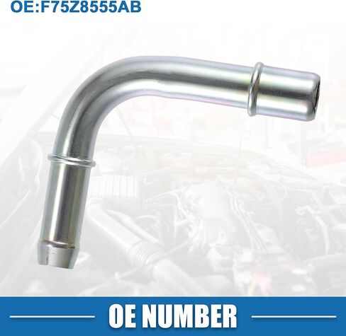 مجموعة خرطوم سخان المحرك رقم F75Z8555AB مضخة مياه عن طريق تمرير أنبوب التبريد لفورد F-150 4.2L 1997-2004 لون فضي معدني in Saudi Arabia
