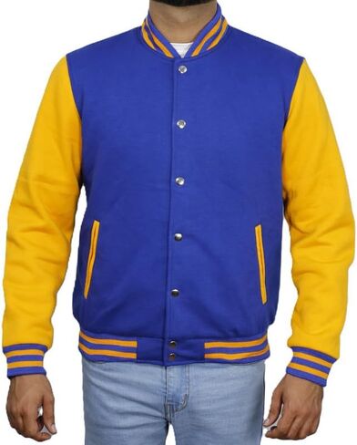 Men’s Varsity Bomber Fleece Jacket - Baseball Letterman Jacket For Mens in Saudi Arabia