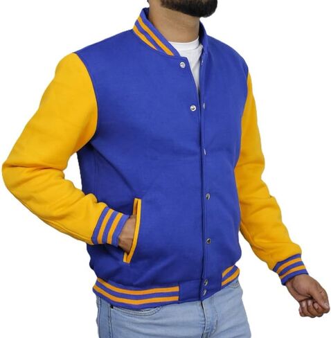 Men’s Varsity Bomber Fleece Jacket - Baseball Letterman Jacket For Mens in Saudi Arabia
