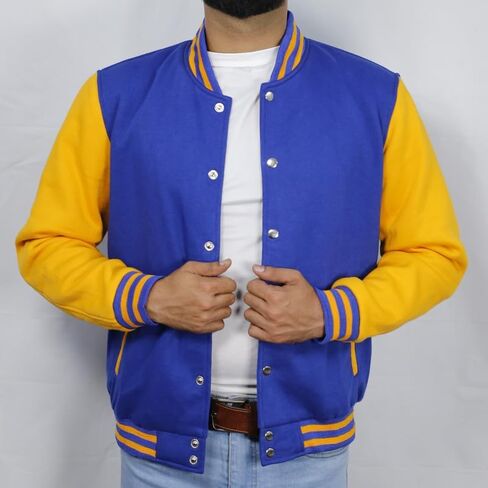 Men’s Varsity Bomber Fleece Jacket - Baseball Letterman Jacket For Mens in Saudi Arabia