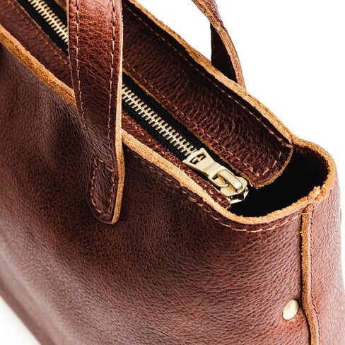 Mini Zipper Crossbody Tote Bag for Women – Handmade, Durable & Unlined – Outside Pocket in Saudi Arabia