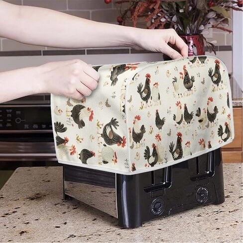 Blue Floral Sunflower Print Toaster Cover Kitchen Waterproof Small Microwave Oven Dust Cover Universal Fits for Most Standard Toasters in Kuwait