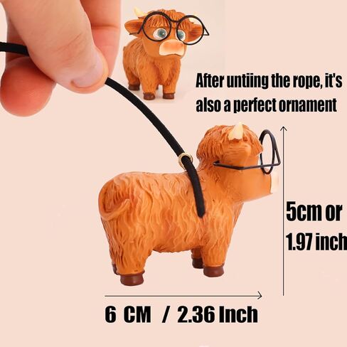Rear View Mirror Hanging Accessories of Swinging Cattle Highland Cow Cute Car Hanging Accessories Decor for Teens Men Women Car Mirror Hanging Accessories Truck Car Pendant Car Charm (1 PCS) in Saudi Arabia