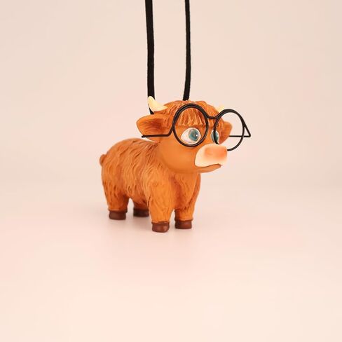Rear View Mirror Hanging Accessories of Swinging Cattle Highland Cow Cute Car Hanging Accessories Decor for Teens Men Women Car Mirror Hanging Accessories Truck Car Pendant Car Charm (1 PCS) in Saudi Arabia