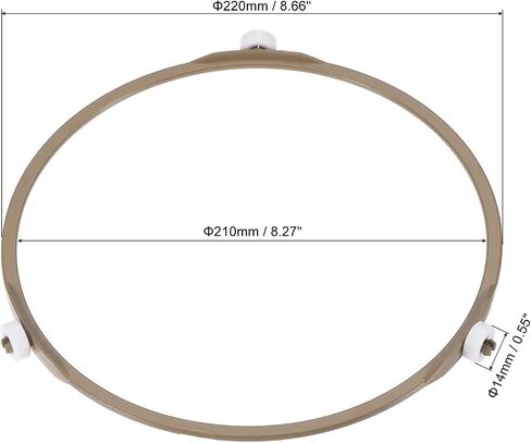 MECCANIXITY Microwave Oven Turntable Support Circle Fittings Glass Plate Roller Bracket Brown 2 Pcs in Saudi Arabia