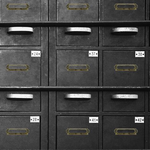 30 قطعة من حامل الملصقات العتيقة باللون البرونزي حامل ملصقات درج الملفات وأرفف خزانة بطاقات الاسم المعدنية مع مسامير لأرفف خزانة المكتب ودرج المكتبة (60 × 17 مم) in Kuwait