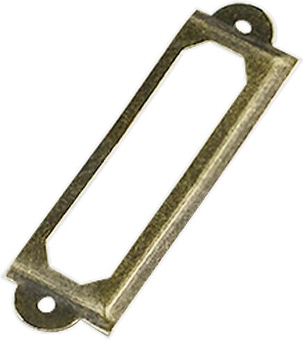 30 قطعة من حامل الملصقات العتيقة باللون البرونزي حامل ملصقات درج الملفات وأرفف خزانة بطاقات الاسم المعدنية مع مسامير لأرفف خزانة المكتب ودرج المكتبة (60 × 17 مم) in Kuwait