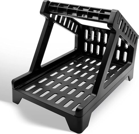 Label Holder for Rolls and Fan-Fold Labels, Thermal Shipping Label Roll Holder for Desktop Label Printer Shipping Supplies Industrial Labels, Black in Kuwait