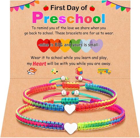 Rainbow Bracelets for Back to School Mommy and Me Mom Daughter Kindergarten Preschool Gifts in Saudi Arabia