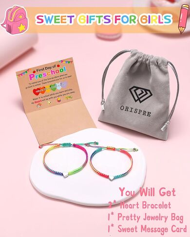 Rainbow Bracelets for Back to School Mommy and Me Mom Daughter Kindergarten Preschool Gifts in Saudi Arabia