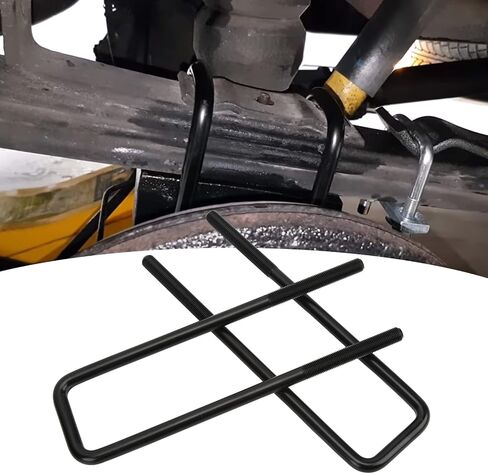 Rear Axle U Bolts Kit,12in Black Bend Suspension U Bolts Nuts Gaskets Kit Steel Replacement for / 1500 1999?2010 in Saudi Arabia