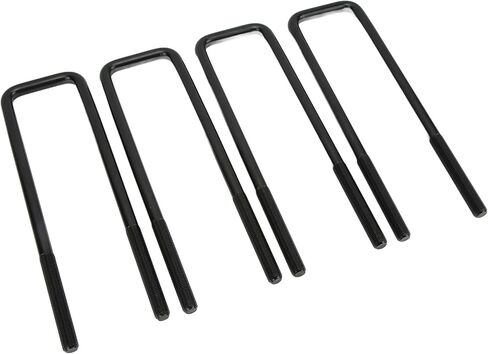 Rear Axle U Bolts Kit,12in Black Bend Suspension U Bolts Nuts Gaskets Kit Steel Replacement for / 1500 1999?2010 in Saudi Arabia