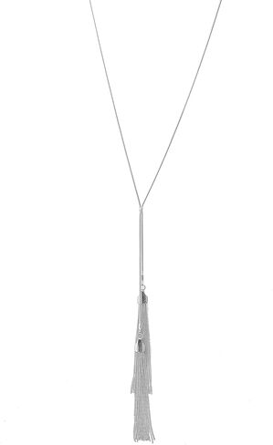 Double Fringe End Simple Statement Y Necklace in Kuwait