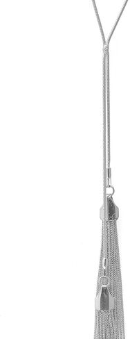 Double Fringe End Simple Statement Y Necklace in Kuwait