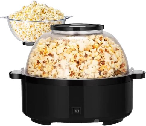 ماكينة صنع الفشار الحمراء، ماكينة صنع الفشار الكهربائية سعة 16 كوبًا مع لوحة غير لاصقة، وقضيب التحريك، وغطاء وعاء التقديم، وملعقتين قياس، تسخين سريع، ماكينة فشار كهربائية بالزيت الساخن in Kuwait