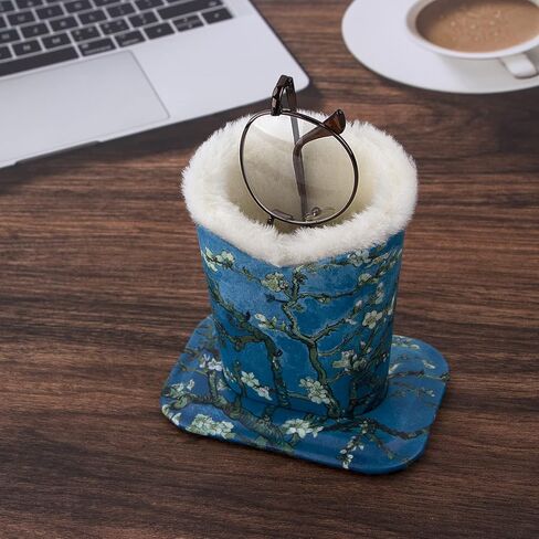 2 Styles Plush Fluffy Lined Anti-scratch Eyeglasses Holder Protective Glasses Stand Case in Saudi Arabia