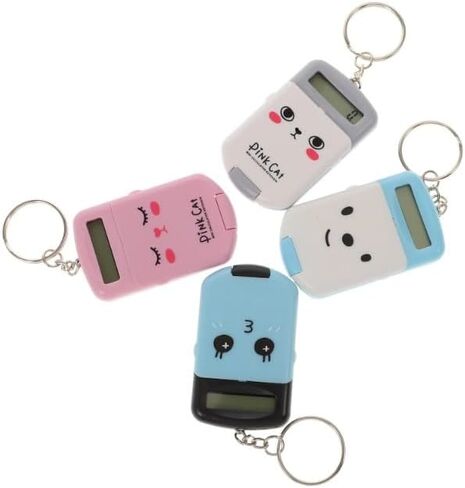 1Pc Random Color Brain Mini Electronic Calculator Keychains, 8 Digits Flip Calculator with Key Ring Portable Calculator Hanging Pendant for Home Office Calculator,Basic Office Products in Saudi Arabia