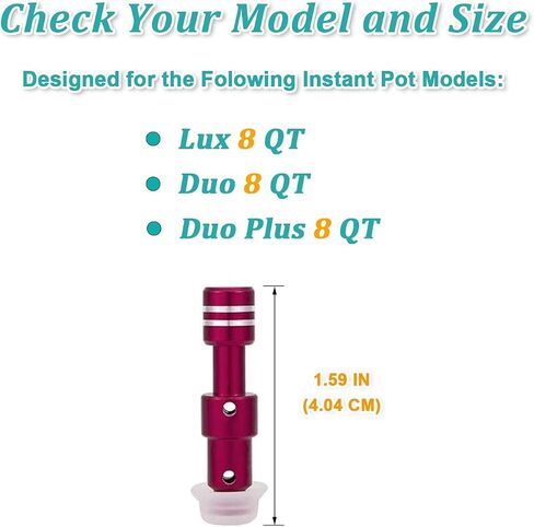 2 Pack Float Valve for Instant Pot with 8 Silicone Caps for Instant Pot Duo 3, 5, 6 QT, Duo Plus 3, 6 QT, Ultra 3, 6, 8 QT Replacement Float Valve by ZYLONE in Saudi Arabia