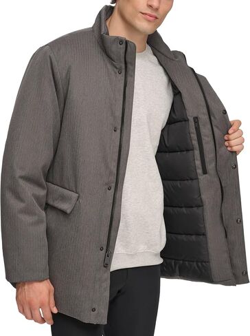 DKNY Men's Padded Walking Coat with Fill in Saudi Arabia