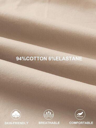 بنطال Cargo Jogger للرجال بخصر مطاطي ورباط وقصة ضيقة مع جيوب بسحاب من القطن للرجال in Kuwait